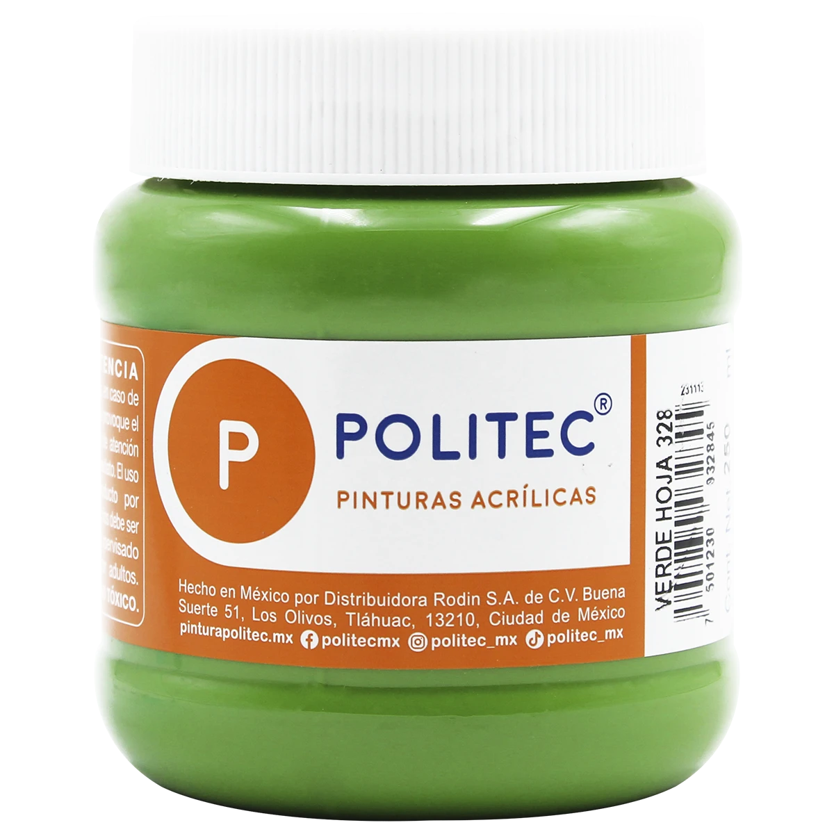 PINTURA ACRILICA MATE 250ML 328 VERDE HOJA