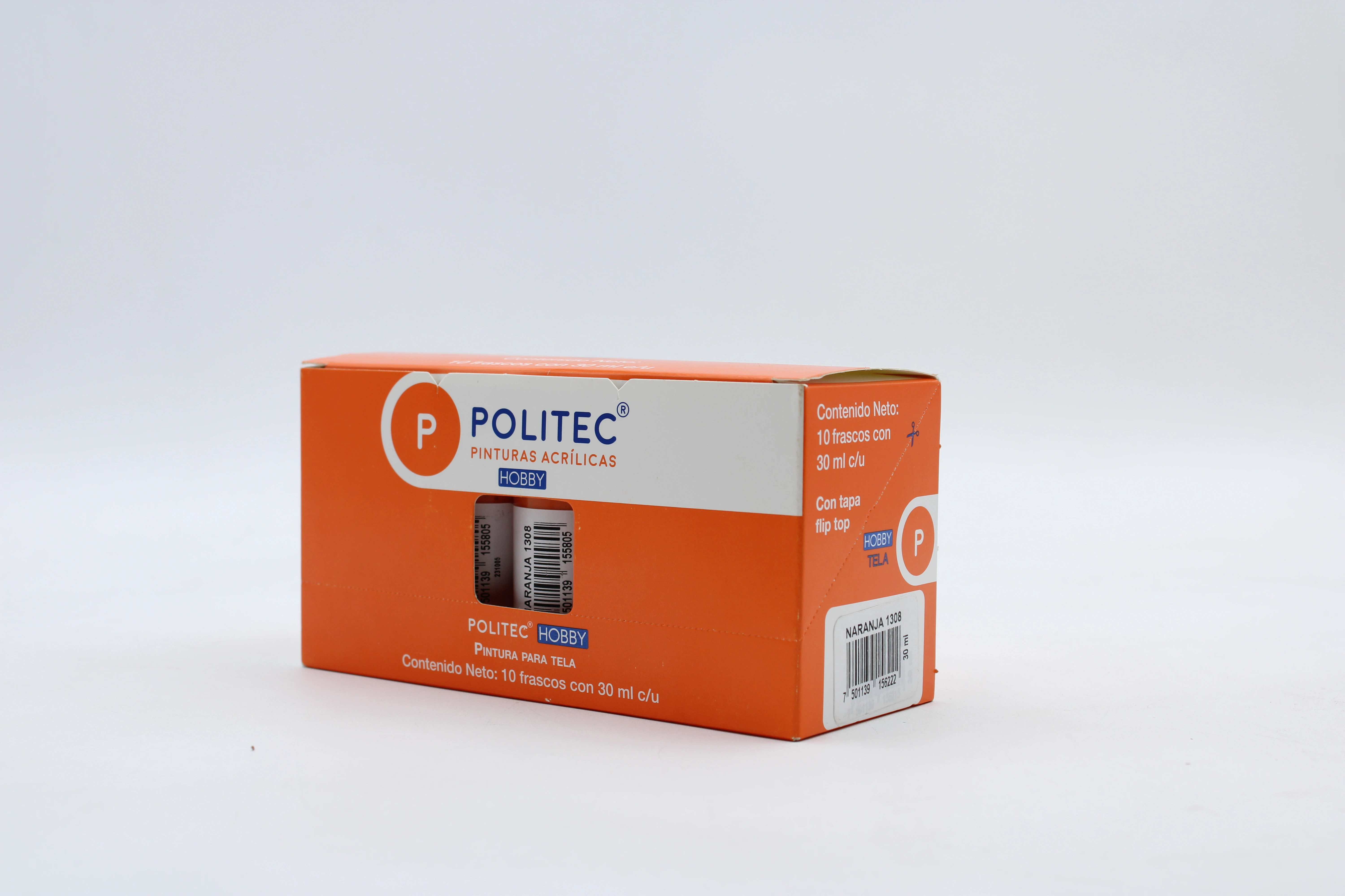 PINTURA TELA POLICRAFT 30ML 1308 NARANJA