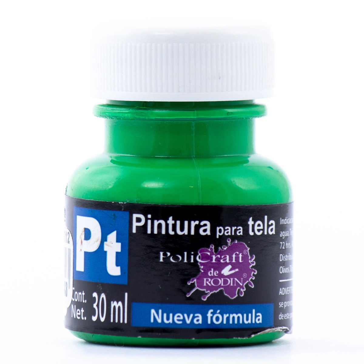 PINTURA TELA POLICRAFT 30ML 1312 VERDE CLARO