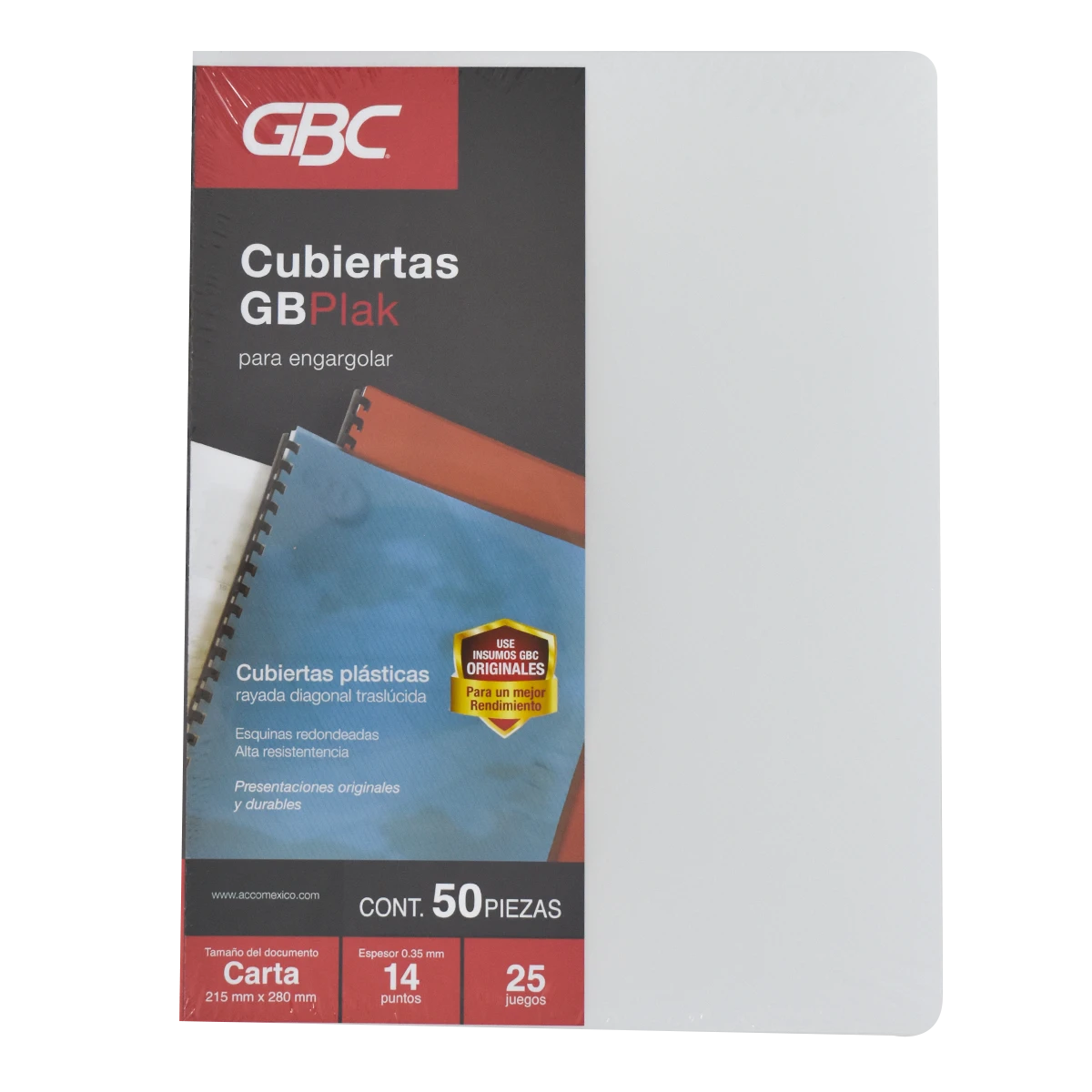 CUBIERTA CARTA GBPLAK 25JG RAYA TRANSP
