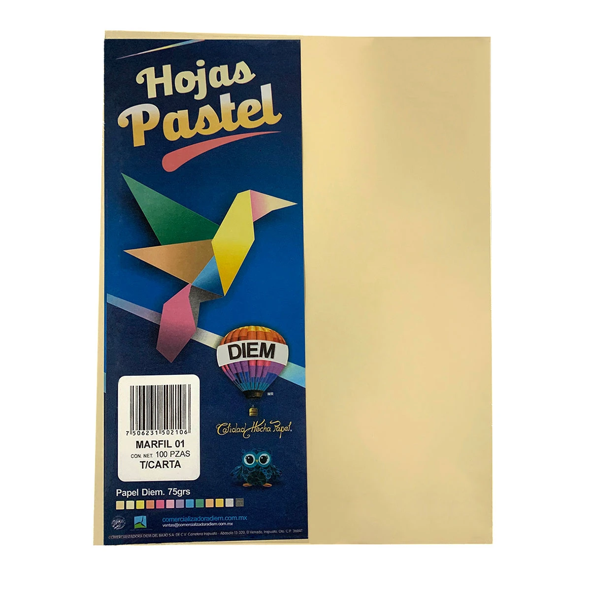 PAPEL OPALINA CARTA MARFIL 125GRS C/100